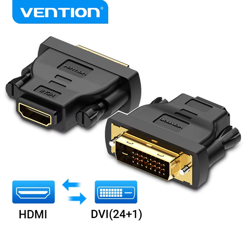 DVI to HDMI Adapter Bi-Directional DVI D 24+1 Male to HDMI Female Cable Connector Converter for Projector HDMI to DVI