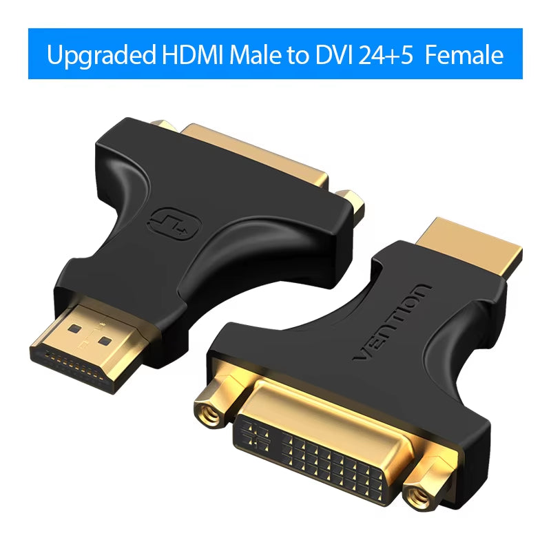 DVI to HDMI Adapter Bi-Directional DVI D 24+1 Male to HDMI Female Cable Connector Converter for Projector HDMI to DVI