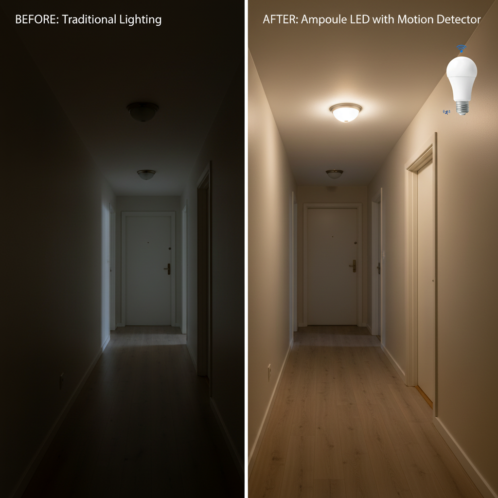 Lumière LED avec capteur radar pour un allumage sans intervention