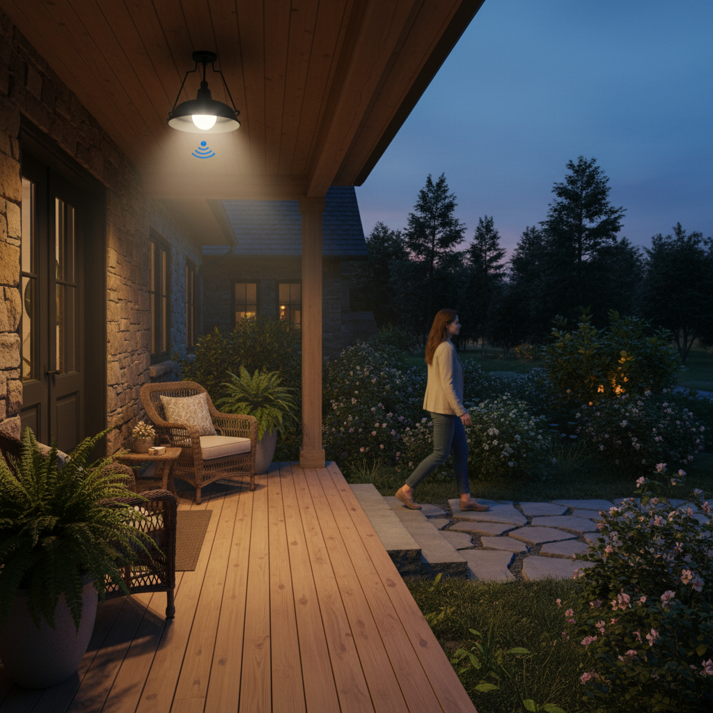 Lumière LED avec capteur radar pour un allumage sans intervention